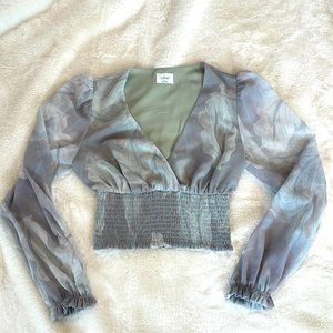 Aritzia Wilfred XS floral top